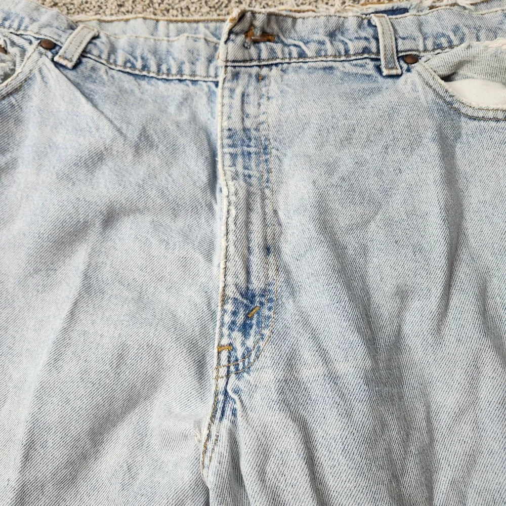 Levi‎ Strauss Signature 540 Relaxed Fit Light Wash Distressed Blue Jeans 38x31